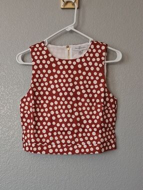 Prosperina Red Polka Dot Crop Top